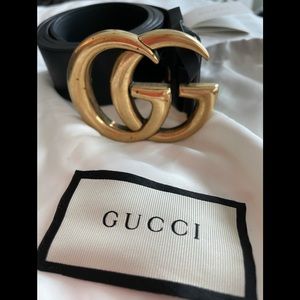GUCCI black leather belt
